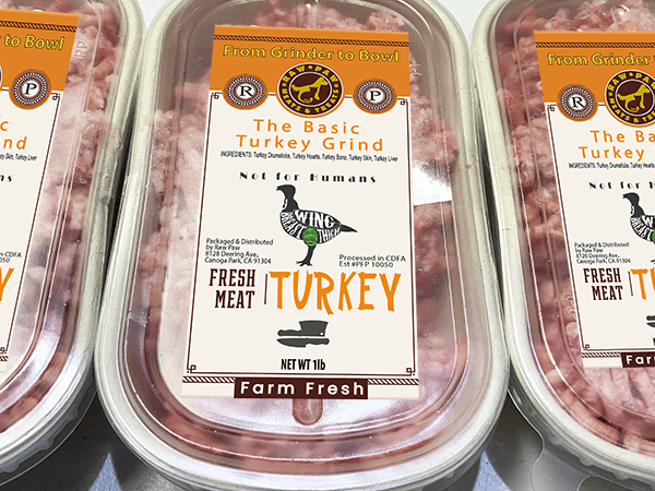 Original Raw Turkey Whole Parts Drumstick Grind - Raw Paw