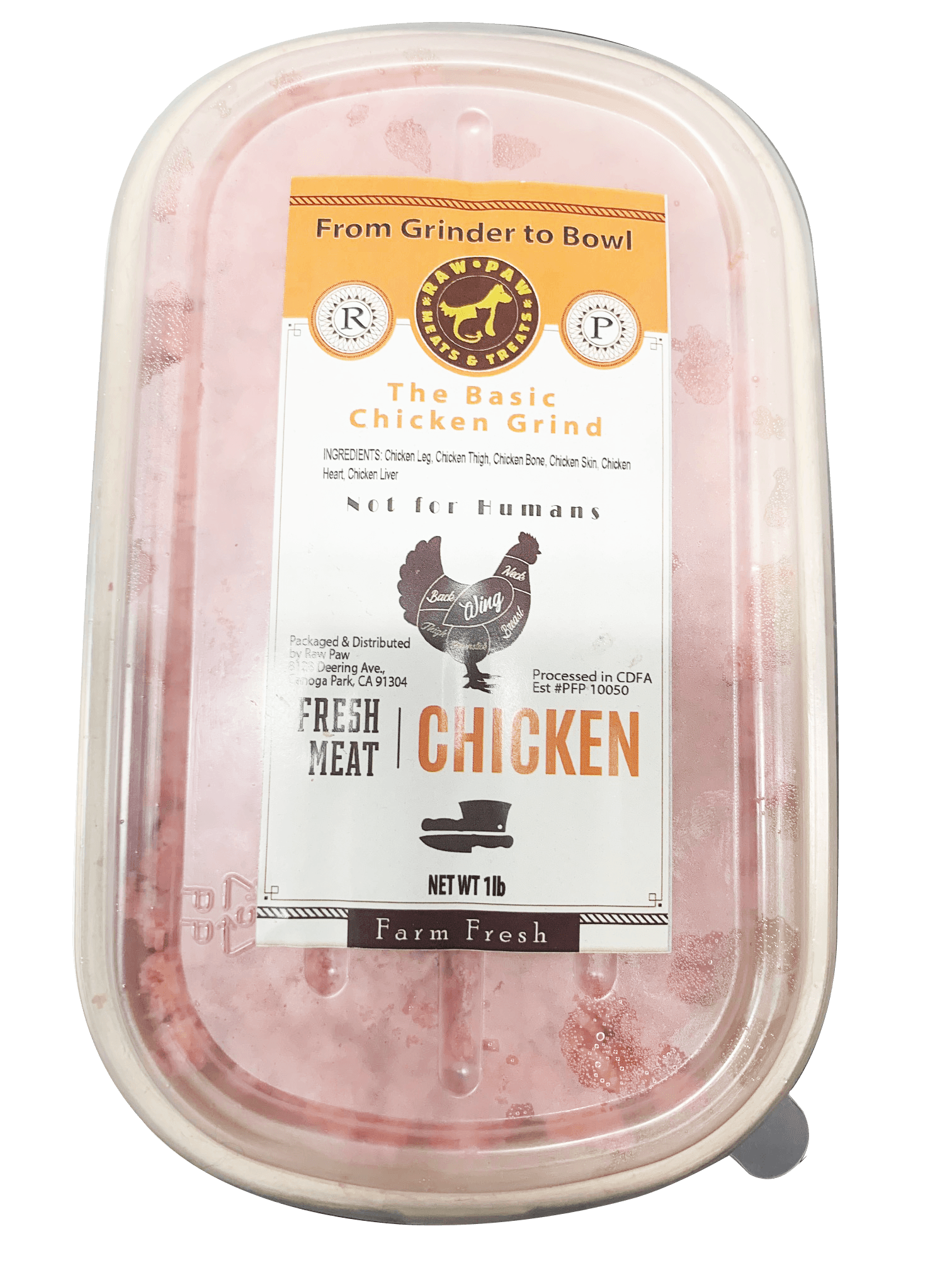 Basic Chicken Grind 1 lb - Raw Paw